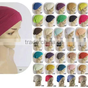 Wholesale New Fashionable Hijab Tube Turban Hats Muslim Cap Plain Bonnet thumbnail-6