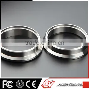 2.5inch High Quality Mild Steel Exhaust DownPipe Male Female v Band Clamp Flange Kit thumbnail-4