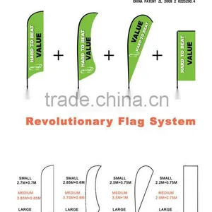 Combination Beach Flag Pole System//Same Pole for 4 Flag Shapes thumbnail-1