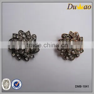 Flower Rhinestone Casting Delicate Button thumbnail-1