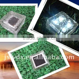 Solar Ice Glass Brick LED Street Light, Solar Light, Underground Paver Light thumbnail-1