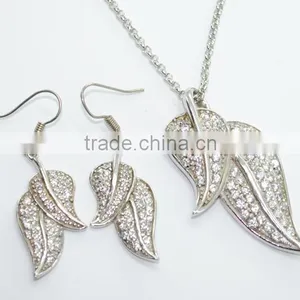 Zircon Jewelry Set&Zircon Silver Necklace/Earring Set Made With Gemstone Jewelry Elements thumbnail-2
