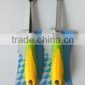 New Plastic Corn Handle Stainless Steel Kitchen Utensil Gravy Ladle Tasting Ladle thumbnail-1