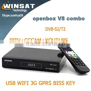 DVB-S2&T2 V8 Combo 4k Satellite Receiver/decoder Arabic Iptv Set Top Box Support CCcam ,newcamd Account Cline thumbnail-1