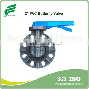 2" PVC Butterfly Valve With Red Handle thumbnail-1