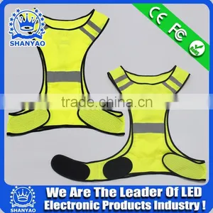 2016 Hot Selling LED Safety Mesh Vest For Road Safety At Night thumbnail-1