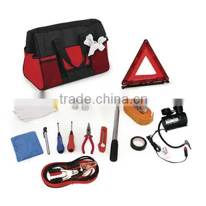 34 Pcs Vehicle Emergency Kit With Warning Triangle thumbnail-1