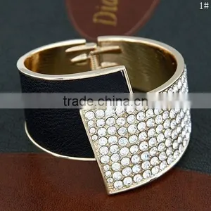 Adjustable Wire Gold Tube Bangle Bracelet Wholesale,artificial American Diamond Jewellery thumbnail-3