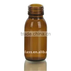 Amber Glass Bottles for Syrup DIN PP 28mm thumbnail-1