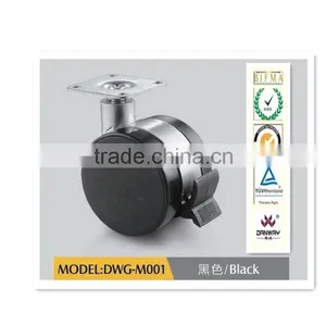 2015 Danway New Colorful Office Chair Caster / Furniture Caster With Plate / White Swivel Caster With Screw 40mm DWG-K007 thumbnail-5