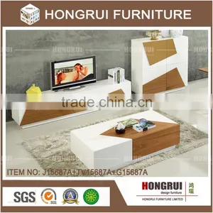 2016 Modern Home Furniture Living Room TV Stand White High Gloss Mdf tv Stand thumbnail-2