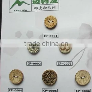 Natural 2hole Round Coconut Button for Garment thumbnail-1