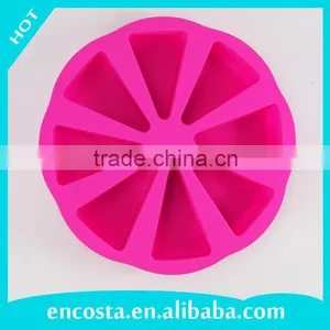 Pink Food Grade 8 Slice Silicon Cake Mould Silicone thumbnail-1