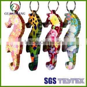 Cheap Custom Printed Logo Design Beer Bottle Opener Key Chain thumbnail-1