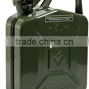 High Quality Jerry MILITARY Can 5L Metal Green For FUEL OIL WATER PETROL DIESEL thumbnail-1
