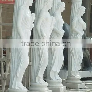 Good Quality Round Marble Column Marbe House Pillars Designs thumbnail-2