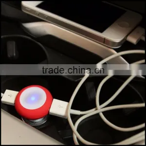 Light up Dual Usb Car Charger With Removable Silicone Ring thumbnail-1