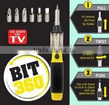 6 in 1 LED Light Screwdriver 360 Bit Set Mini Mobile Phone Electric Screwdriver thumbnail-1