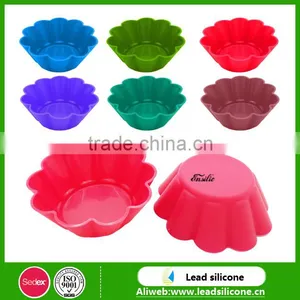 Food Grade Heart-shaped Lace Silicone Silicone Cup Cake Mold thumbnail-6