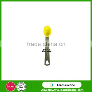 Five Different Size Kitchenware Silicone Spoon, Tableware Silicone Measuring Spoon thumbnail-6