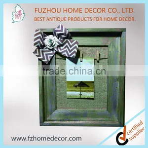 2016 New Style Antique Wooden Linen Picture Frame With Wood Clips thumbnail-1