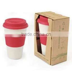 OEM Available ECO Friendly Manufacturer Supply Bamboofiber Travel Coffee Cup thumbnail-1