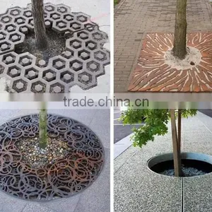 FO-9T17 Outdoor Stainless Steel Tree Perforated Strainer Tree Pool Cover thumbnail-4