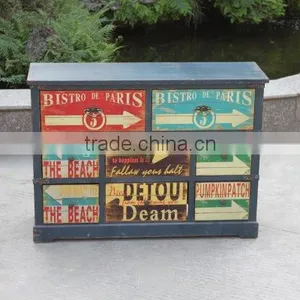 Blue Color Wooden Shoes Cabinet thumbnail-1