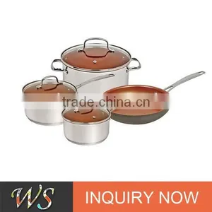 WS-FPKL01 Aluminium Non-stick Copper Pan Frying Pan Set thumbnail-1