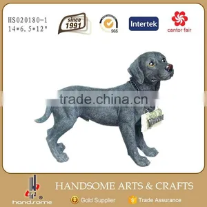 14.5 Inch Resin Craft Outdoor Labrador House Dog Figurines Home Decoration Animal Sculpture thumbnail-2