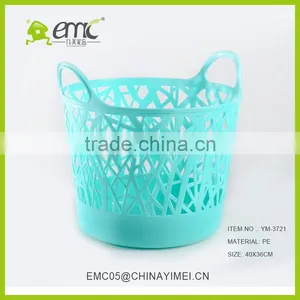 Hotsale Round Large New PE Plastic Laundry Basket With Handle thumbnail-2