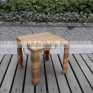 Soho Haiti Aluminum Square Rattan Table With Tempered Glass thumbnail-2
