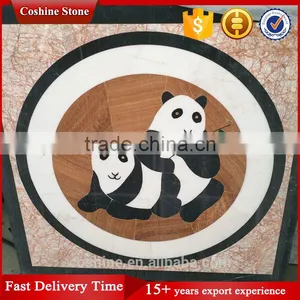 Panda Pattern Marble Waterjet Hall Flooring Designs thumbnail-2