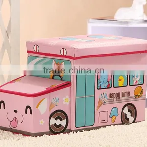 Bus Shape Storage Boxes,non Woven Fabric Storage Box Storage Bins,collapsible Foldable Storage Packing Box With Lid and Handle thumbnail-5