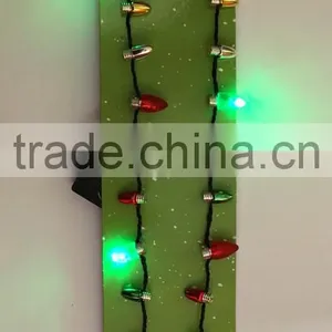 Christmas 8 Lights Blinking Flashing Bulb Led Necklace thumbnail-3