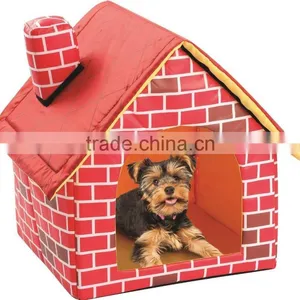 Portable Brick Motif Pet House For Cat and Dog thumbnail-2