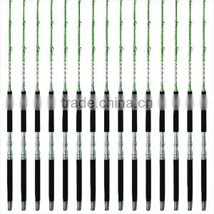 552 Fiberglass Trolling Boat Fishing Rod With Green Color thumbnail-2