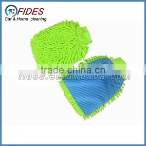High Quality Best Microfiber Cleaning Sponge Gloves With Mesh Cleaner thumbnail-1