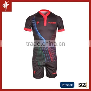 Football Rugby Jerseys,new Collar Plain Black Design thumbnail-1