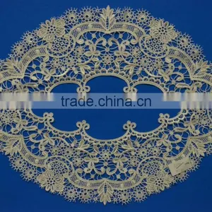 Wholesale African New Design Machine Water Soluble Embroidery Lace Fabric Table Cloth thumbnail-1