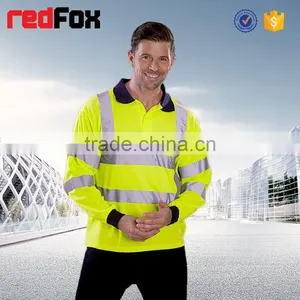 Black Mesh Fabric Reflective Safety T-shirt Cotton Short Sleeves T-shirt Class 2 Safety T-shirt thumbnail-3