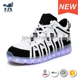 HFJH-18 Wholesale PU Low MOQ Led Sports Men Shoes thumbnail-1
