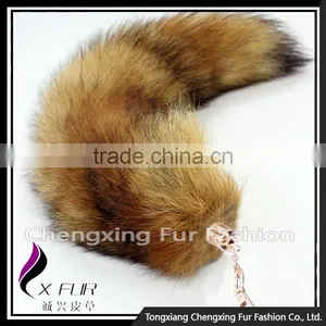 CX-R-42 Lovely Design Key Chain Fox Fur Tail Custom Keychain Bag Decoration thumbnail-1