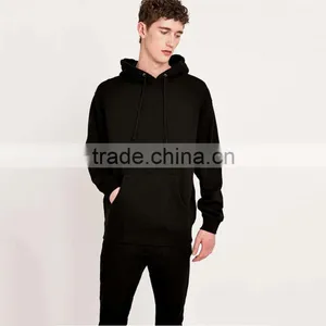 Custom Wholesale Solid Color Black Hoodie Blank High Quality Hoodies thumbnail-1
