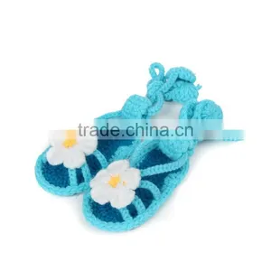 Summer Baby One Flower High Quality Crochet Shoes for Children thumbnail-1