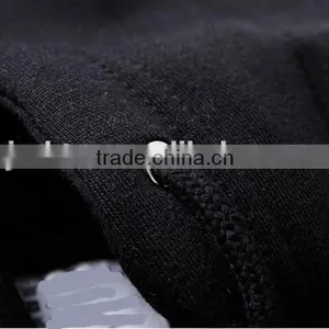 Good Quality Custom 100% Cotton Plain Black Hoodies Made in China thumbnail-4