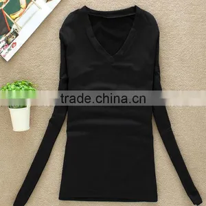 New Fashion Long Sleeve T-shirt for Women Made in China Wholesale thumbnail-2