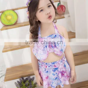 S60571B 2017 New Design Girls Princess Bikinis Bowknot Swimmwear thumbnail-1