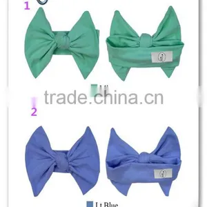 2017 Fancy Solid Color Fabric Baby Headband Custom Multifunctional Headwear Hair Accessories thumbnail-3