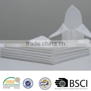 White Spun Polyester Commercial Quality Napkin And Tablecloth With Soil Release thumbnail-1